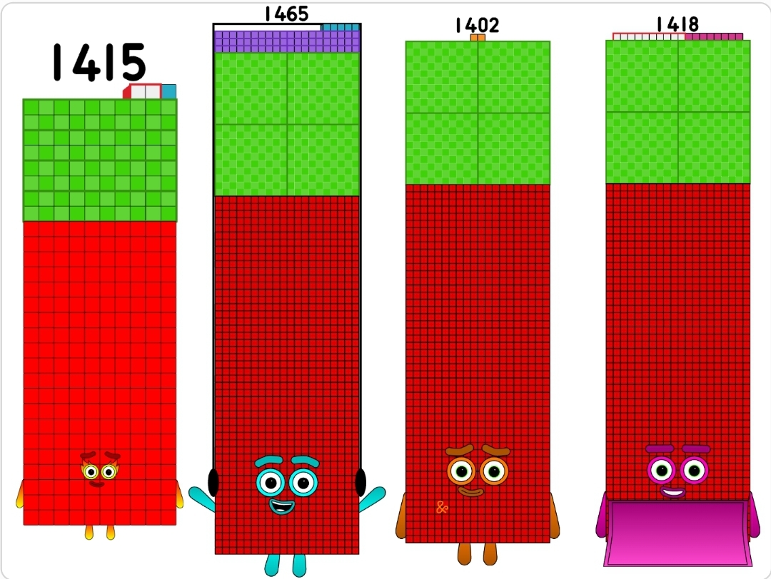 Numberblocks 1415 1465 1402 and 1418 by jeanpaulfelix on DeviantArt