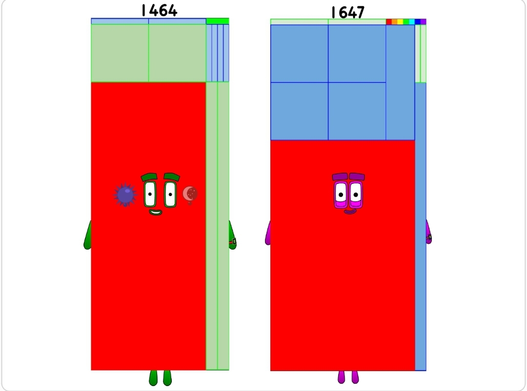 Numberblocks 1464 and 1647 by jeanpaulfelix on DeviantArt