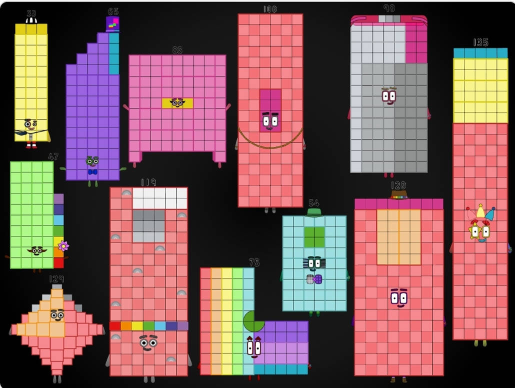 Numberblocks 33 to 135 by jeanpaulfelix on DeviantArt