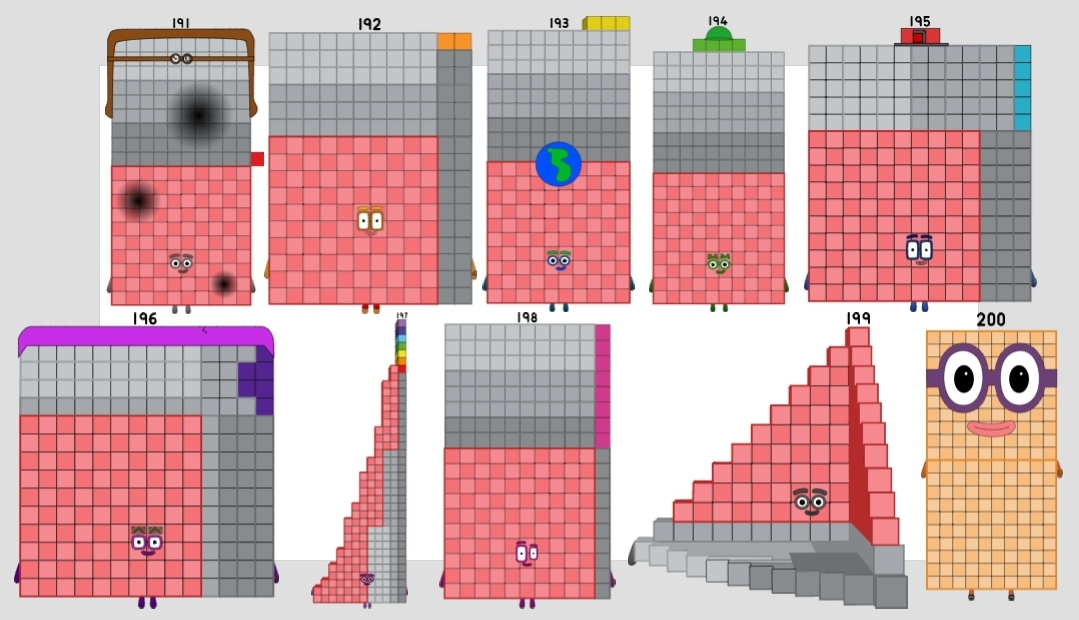 Numberblocks 191 to 200 by jeanpaulfelix on DeviantArt