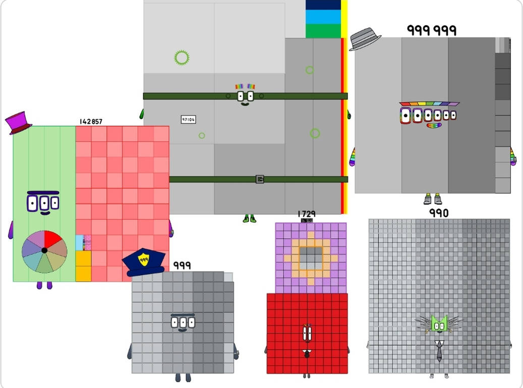 9901 Number Numberblocks 990 to 999999 by jeanpaulfelix on DeviantArt