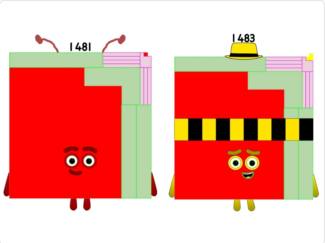 Numberblocks 1481 and 1483 by jeanpaulfelix on DeviantArt