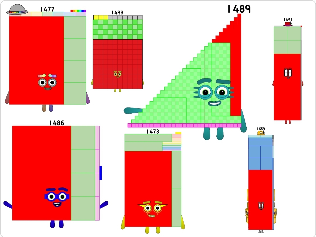 Numberblocks 1473 1477 1486 1489 1491 1493 1659 by jeanpaulfelix on ...
