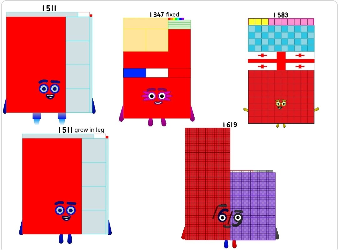 Numberblocks 1347 1511 1583 and 1619 by jeanpaulfelix on DeviantArt