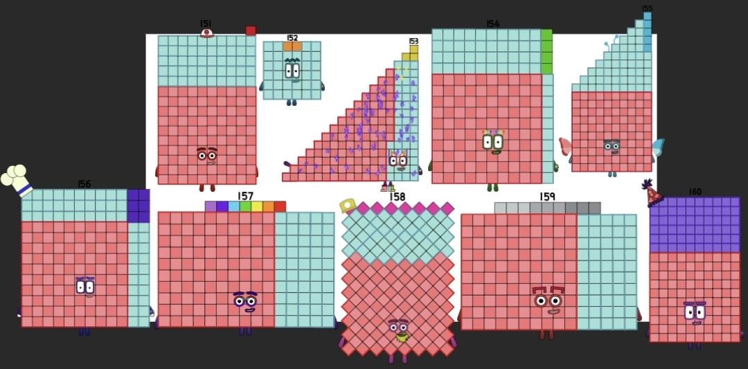 15 Updated Rig Number Blocks Numberblocks 151 to 160 jun19.2022 by jeanpaulfelix on DeviantArt