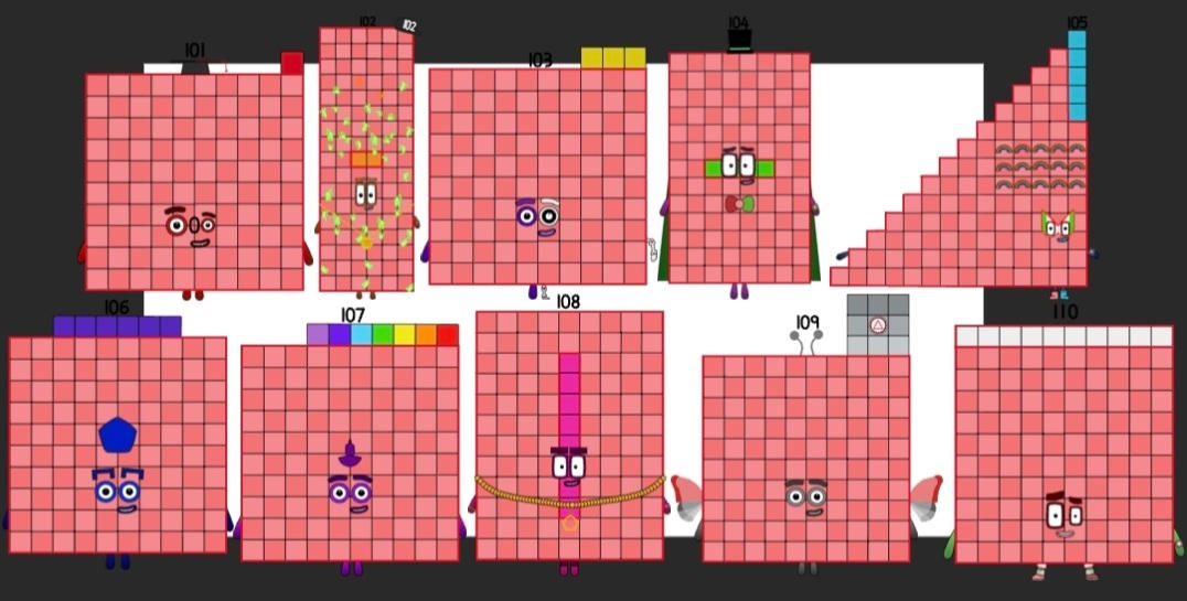 Numberblocks 101 to 110 jun19.2022 by jeanpaulfelix on DeviantArt