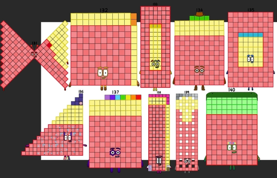 Numberblocks 131 to 140 jun19.2022 by jeanpaulfelix on DeviantArt