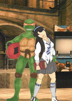 Aki and Mikey , HP meets TMNT