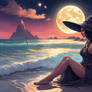 Moonbathing Witch