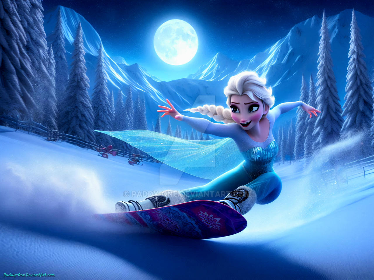 Elsa Struts Elsa Snowboarding 2 by Paddy-One on DeviantArt