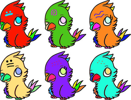 ADOPTABLES OPEN Birds