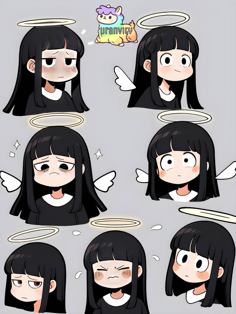 Random Lady Sticker Cute Random stickers #002 (Free) by urANvity on DeviantArt
