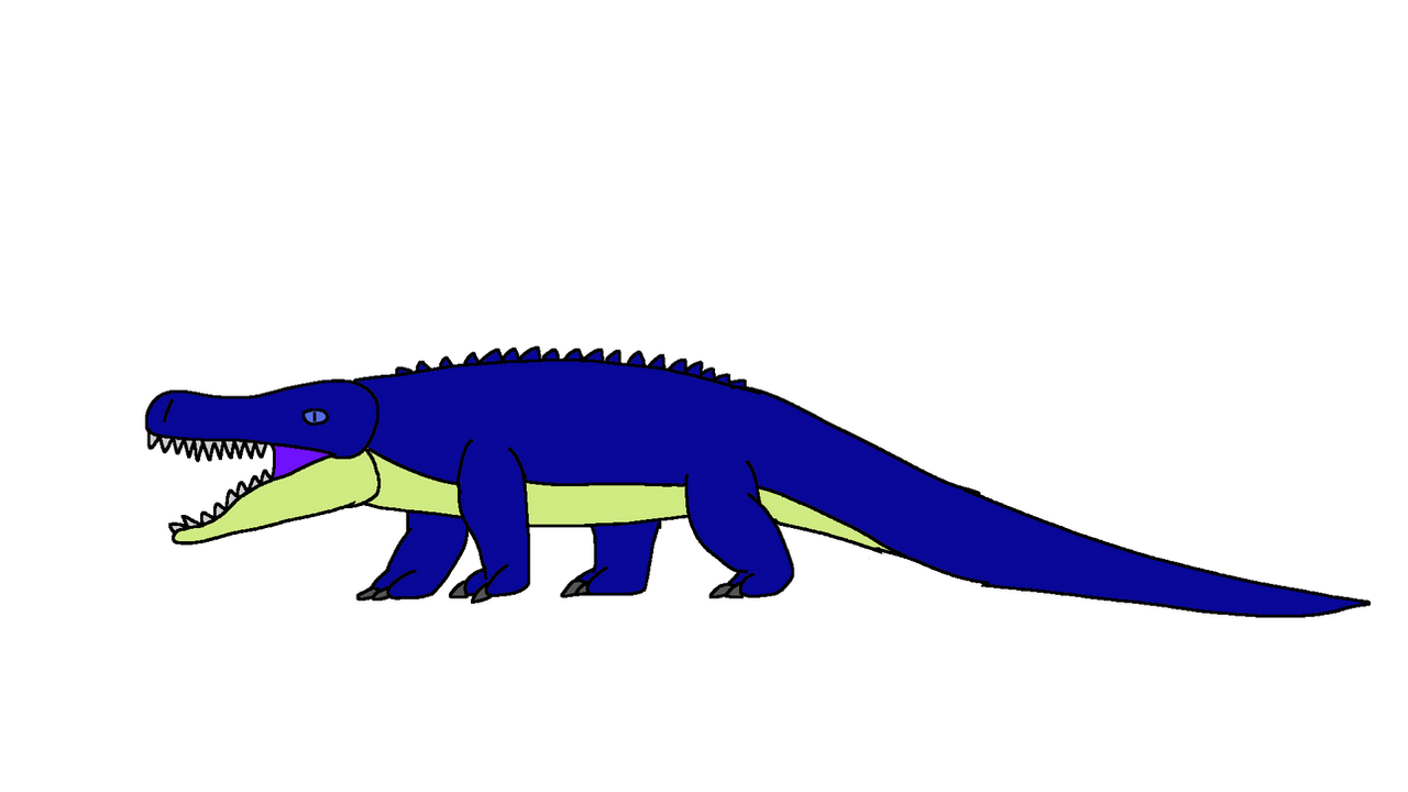 Deinosuchus has a Sunbathe by xDeerHidex on DeviantArt