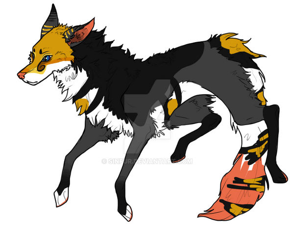 Floating Wolf | Coloured Drawing by Sinfur on DeviantArt