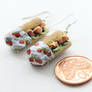 Subway Ham Sandwich Miniature Earrings