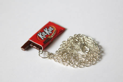 Polymer Clay Miniature KitKat Necklace