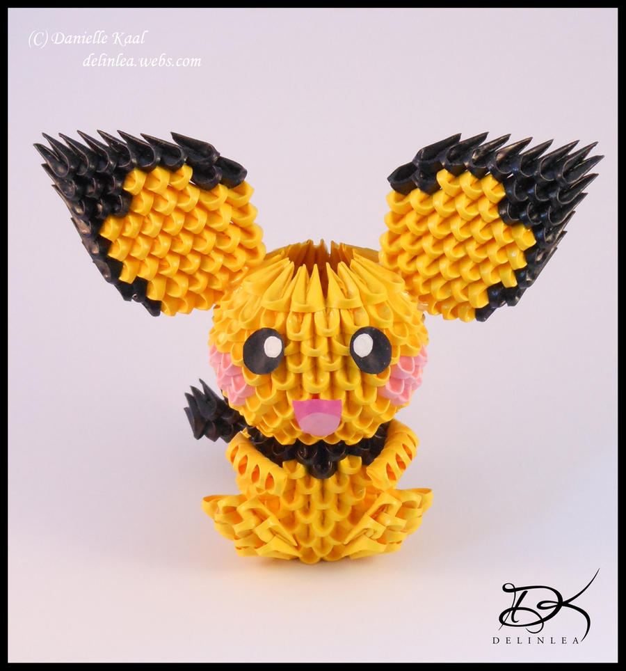 Pichu + Diagram -3D Origami-