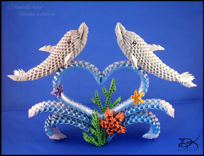 Dolphins  - 3D Origami -