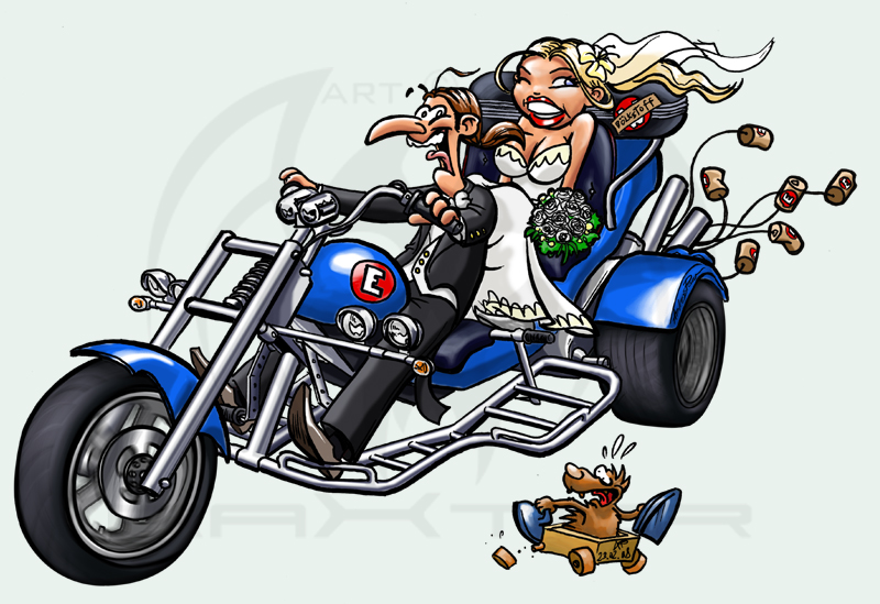 Koolart Cartoon Motorrad Boom Trike Sf 1 Ultimate Leder und Chrom Schlüsselring