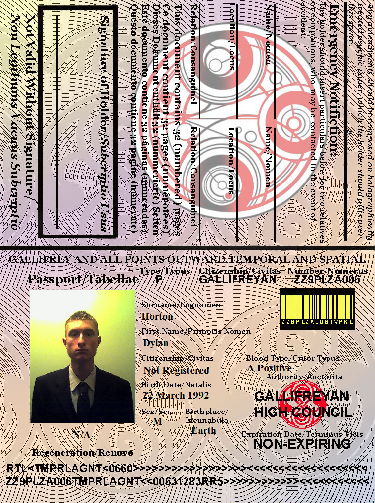 Ye Olde Gallifreyan Passport