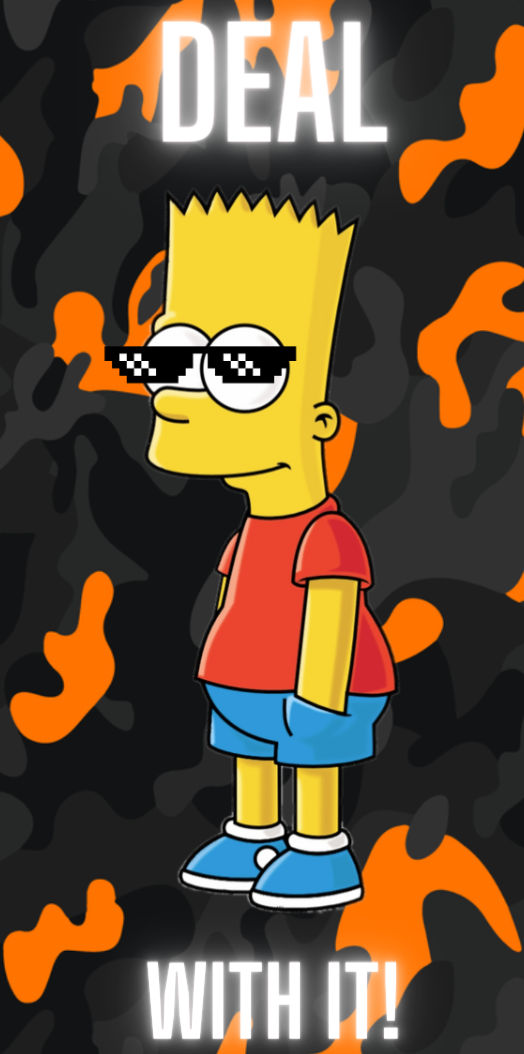 Deal With It! Bart Simpson Wallpaper by