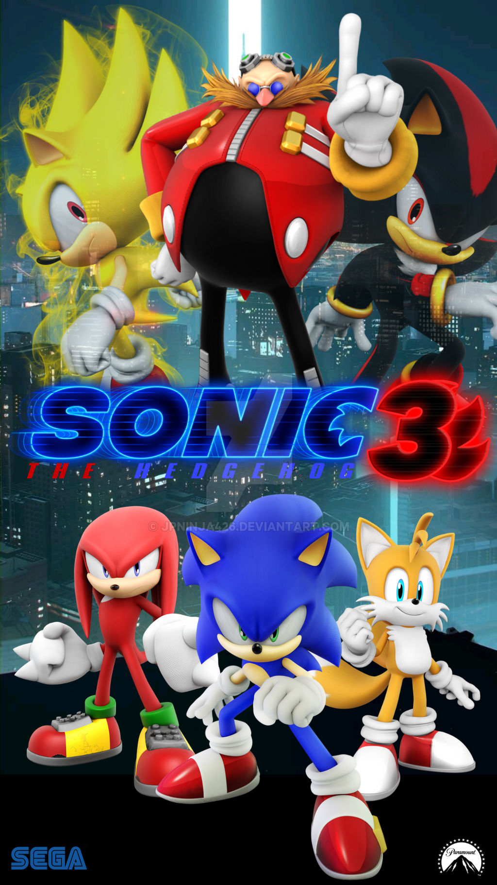 Sonic 3 Movie Poster (Fanmade Modern Version) by JPNinja426 on DeviantArt