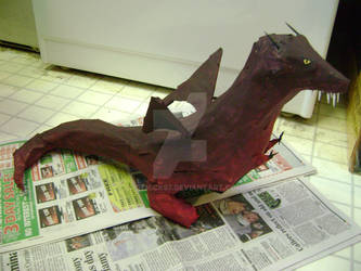 Paper Mache Dragon body by spotnick97