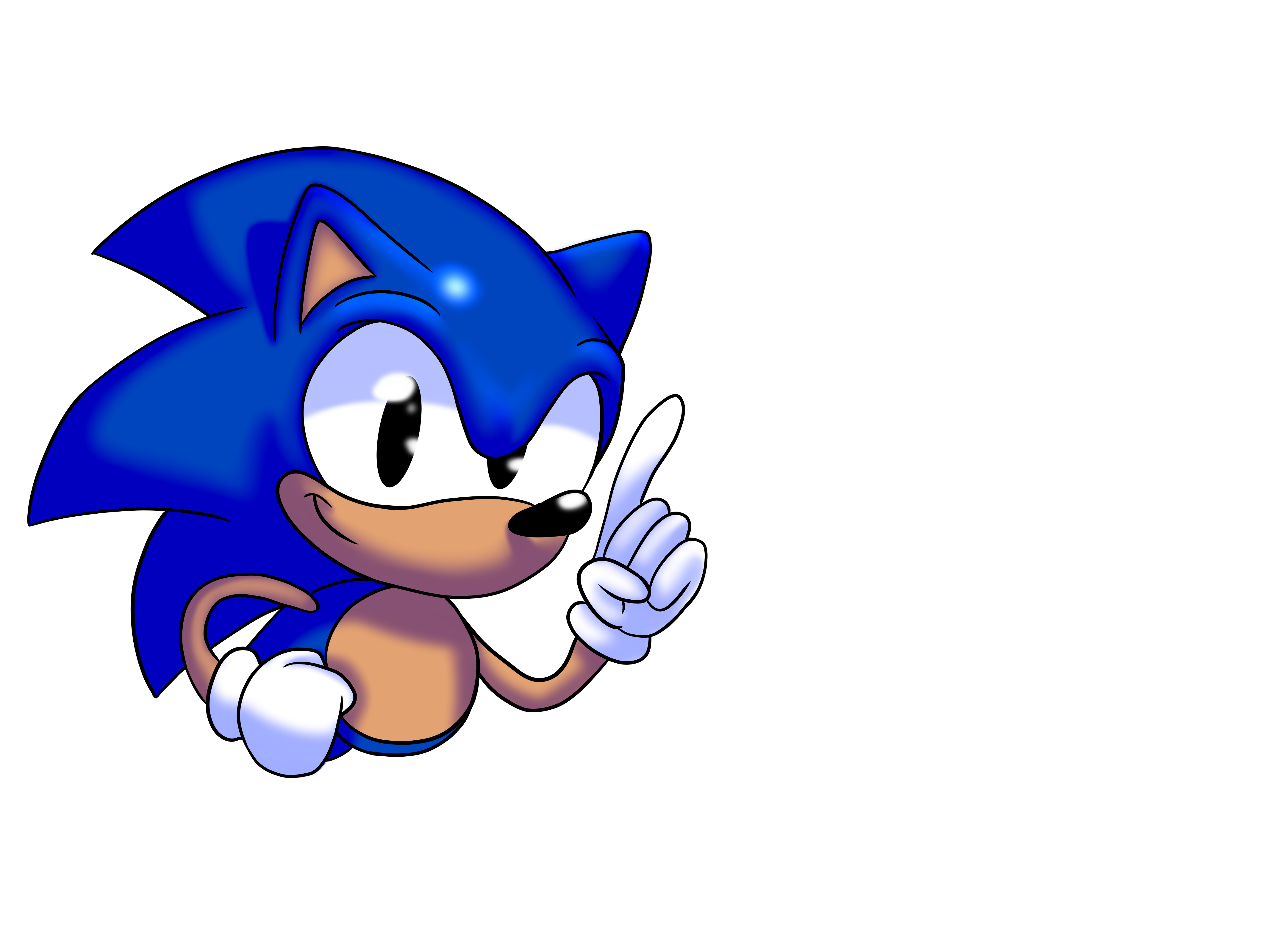 Sonic Speed Simulator Main Render in my style by blue007prime on