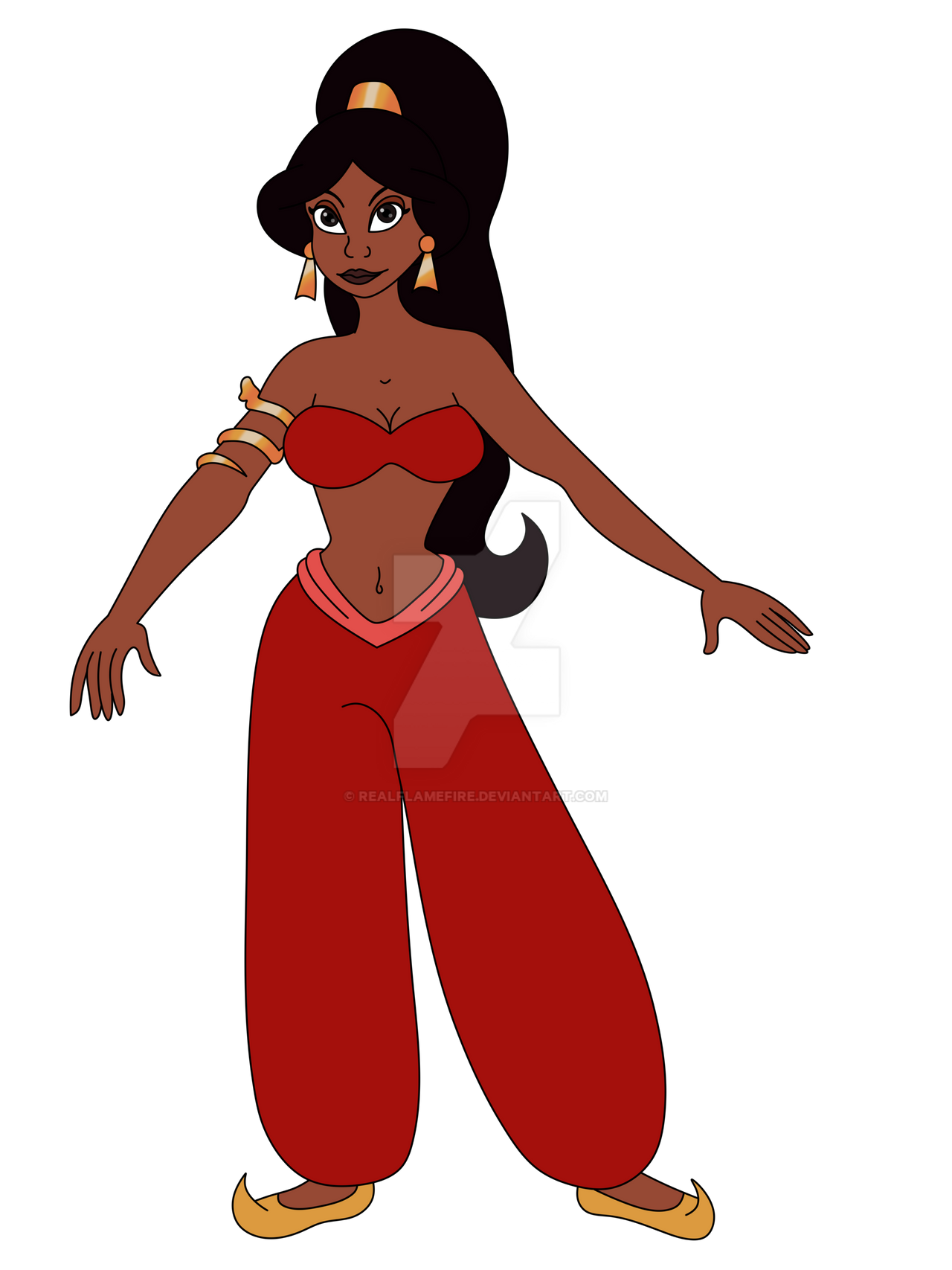 Jasmine in red outfit by RealFlamefire on DeviantArt Jasmine in red outfit by RealFlamefire on DeviantArt