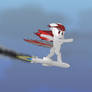 Solo Wing Pixy surfing a Missile