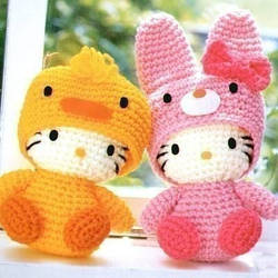 Hello kitty plushies, Duck and bunny versions