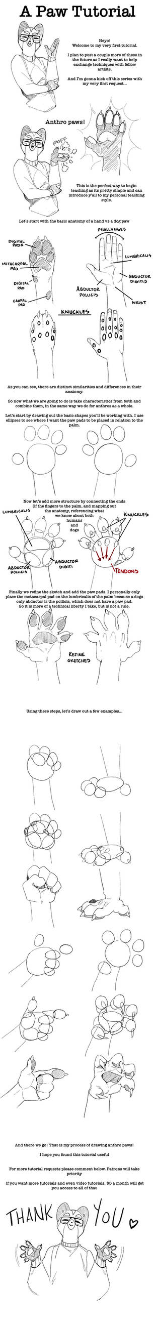 Anthro paws hands tutorial