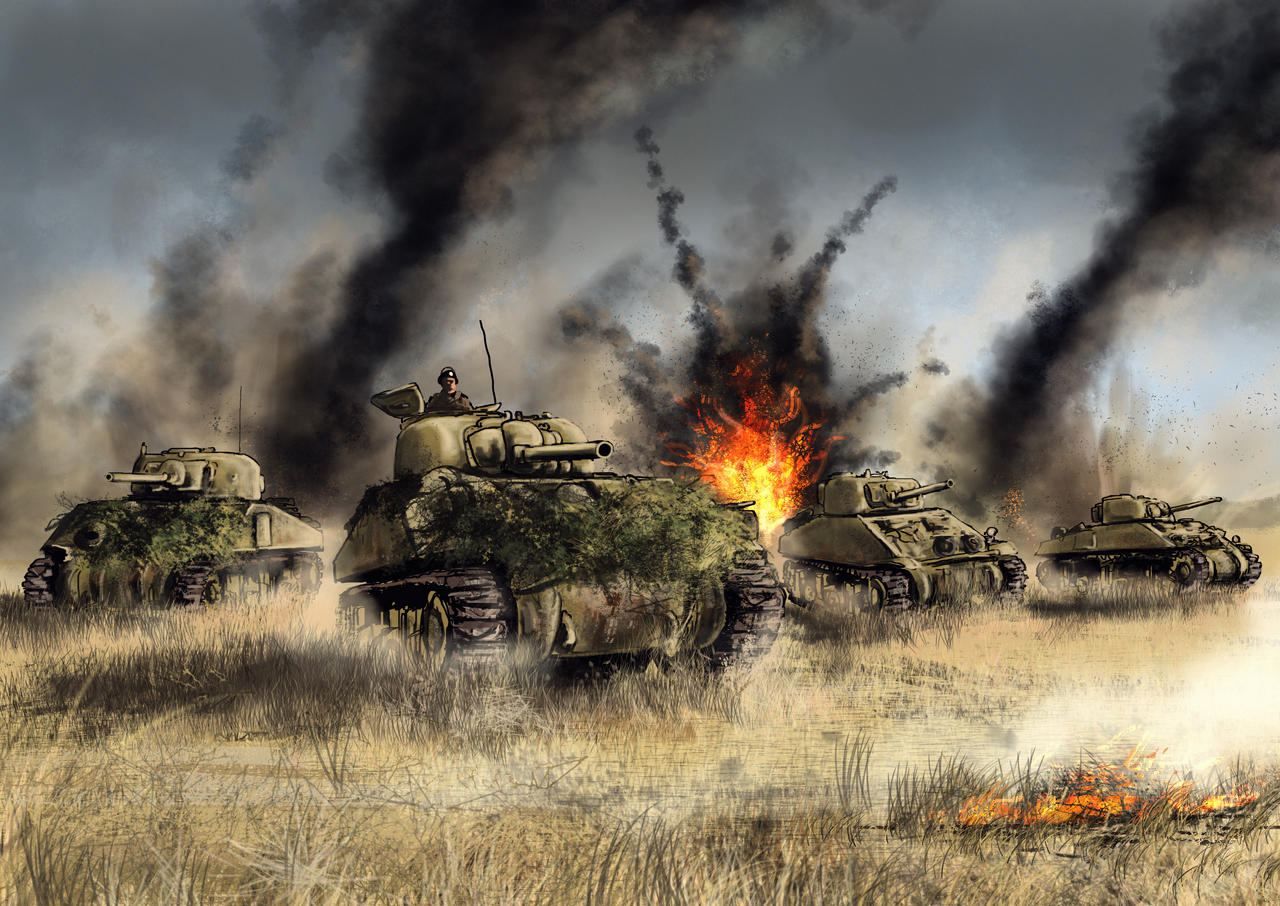 Advance on Bourguebus Ridge - 1944