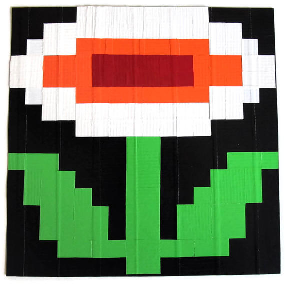 DT Pixel Art Fire Flower by DuckTape-Rose on DeviantArt