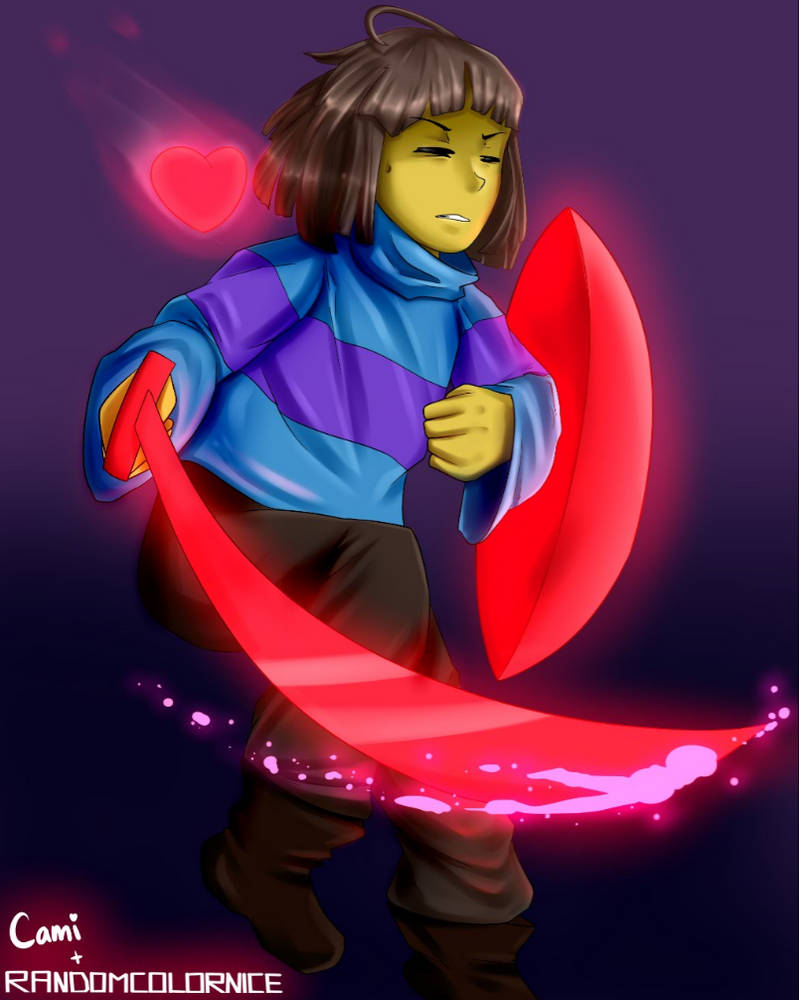Fallbacktale Frisk Glitchtale Frisk! Collab with RandomColorNice by CamilaAnims on DeviantArt