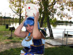 Mokona on my head by RayearthBlue