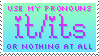 it/its pronouns or nothing at all stamp