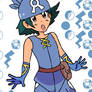 Ash as team aqua member