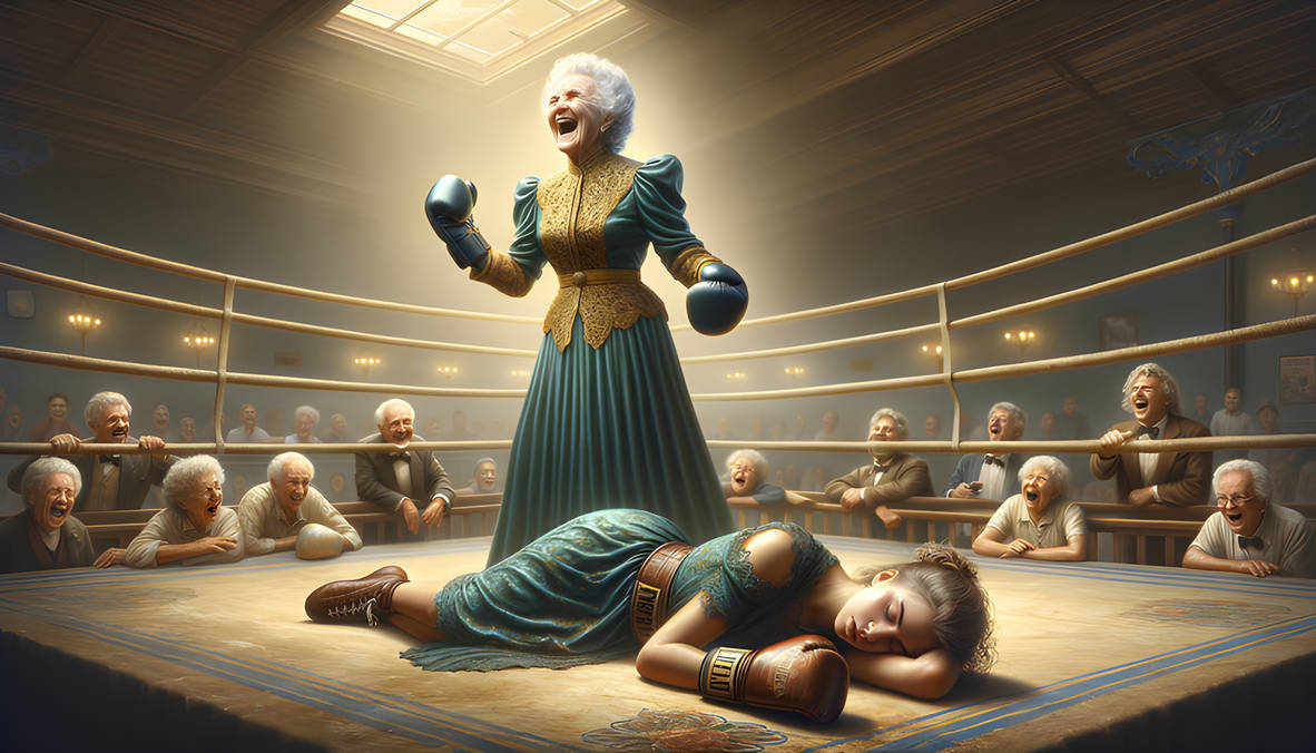 Granny vs Girl boxing KO1 by ianrada on DeviantArt