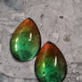 Resin Gems - Translucent Forest Teardrops - WIP