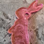 Resin Keychain - translucent pink Rabbit