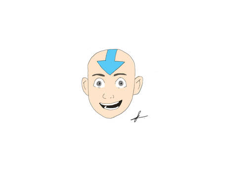 Avatar Aang - My first drawing on a tablet.
