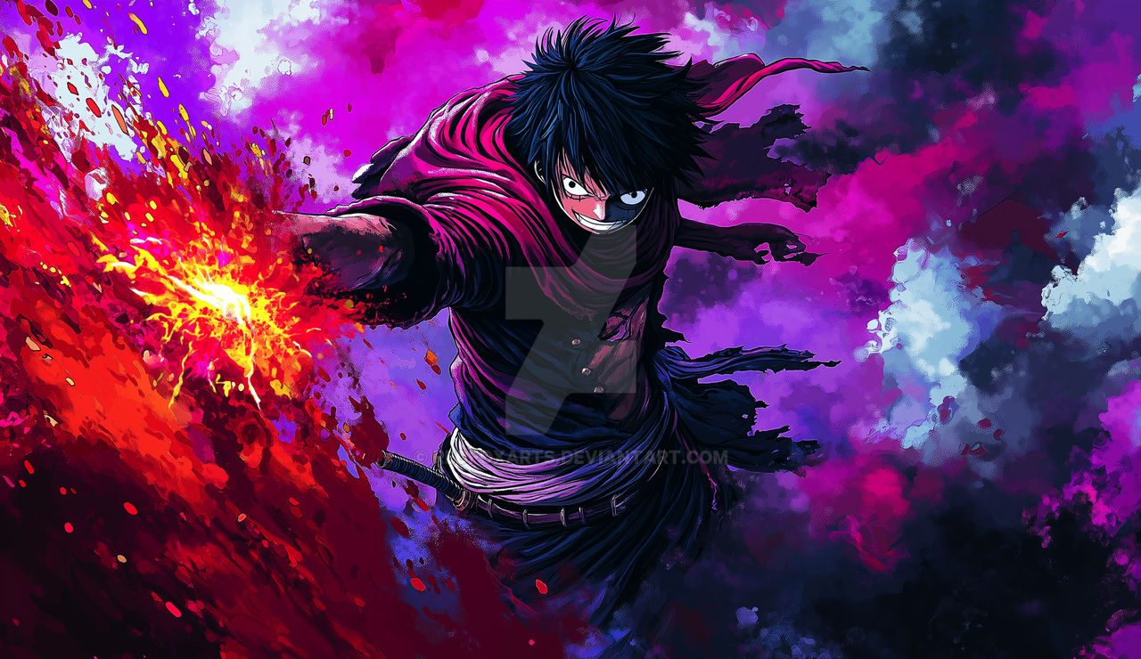 Kuffy Rage Luffy's Fiery Rage by RedFoxArts on DeviantArt