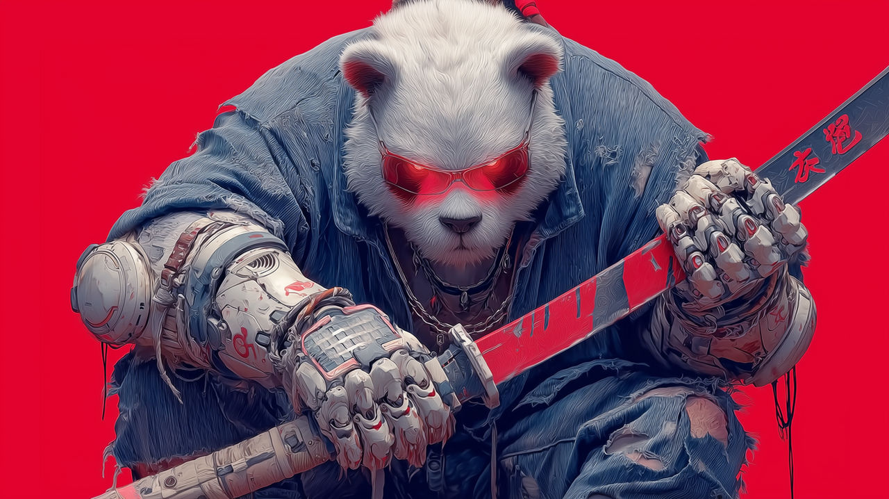 Cyber Samurai Panda by RedFoxArts on DeviantArt