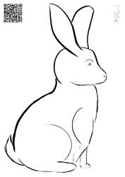 Rabbit   Hase  Coloringpage