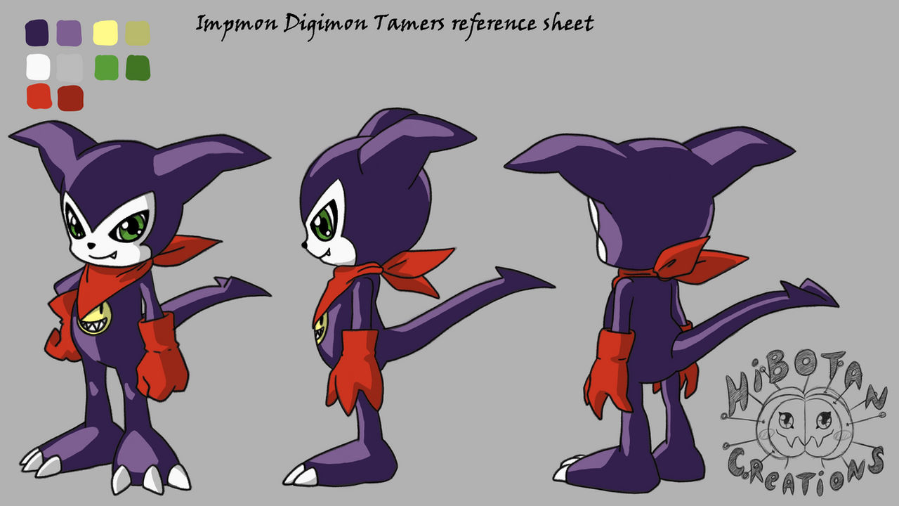 Deviantart Reference Digimon Impmon Digimon Tamers reference sheet by HibotanCreations on DeviantArt