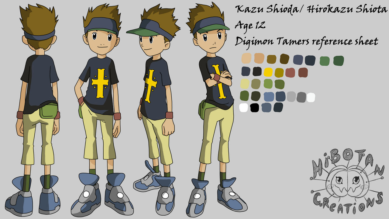Deviantart Reference Digimon Kazu Digimon Tamers reference sheet by HibotanCreations on DeviantArt