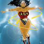 Wonder Woman in the clouds