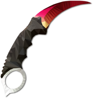 Low Poly Karambit Fade