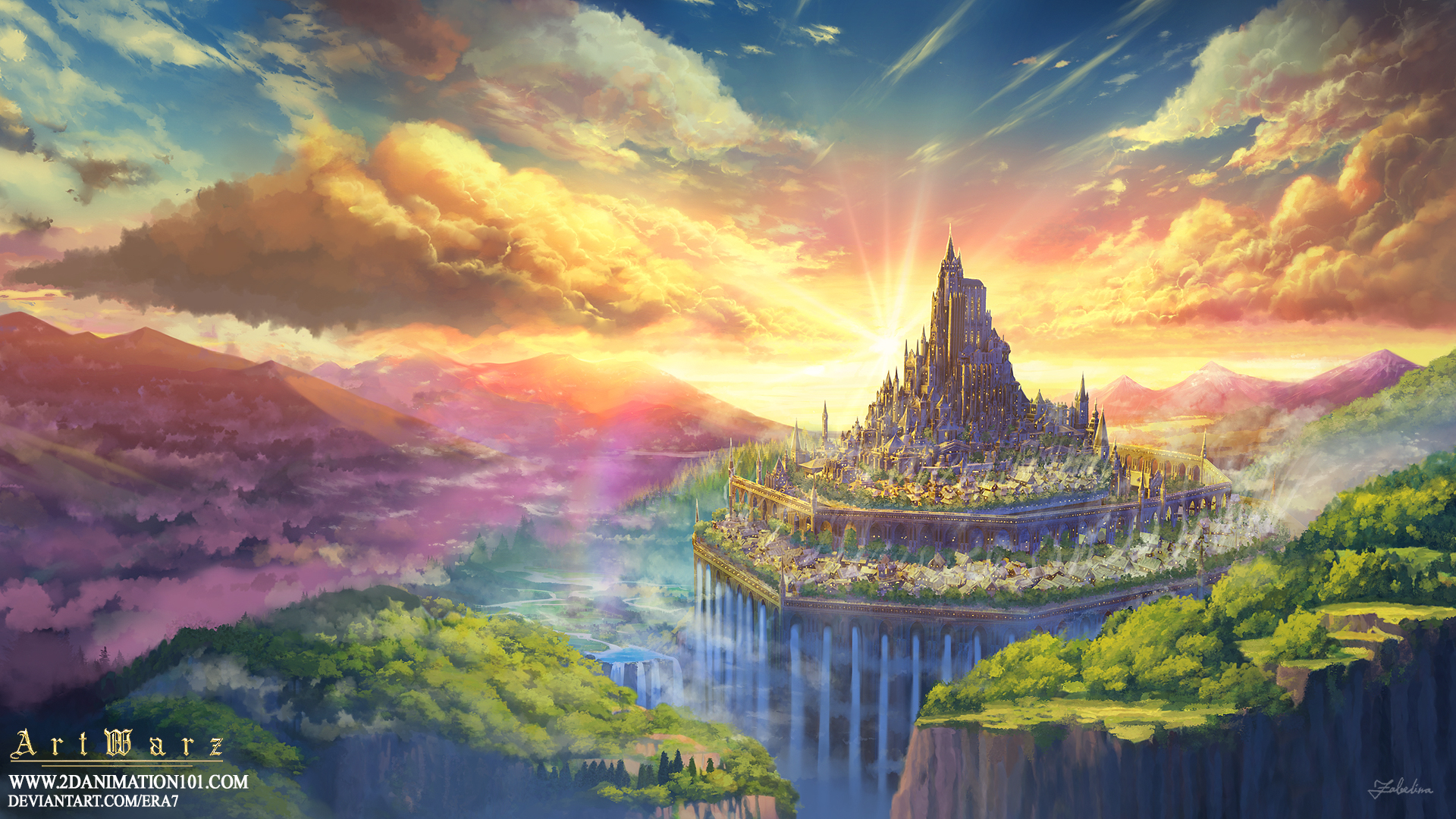 Fantasy Anime City - ArtWarz by ERA7 on DeviantArt Fantasy Anime City - ArtWarz by ERA7 on DeviantArt